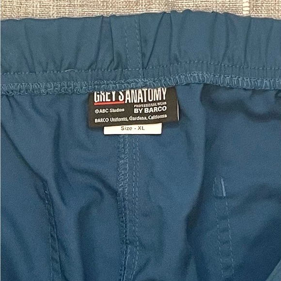 NEW Greys Anatomy Matching Scrub SET Classic Drawstring Pants & Mock Wrap Top XL - Picture 7 of 13